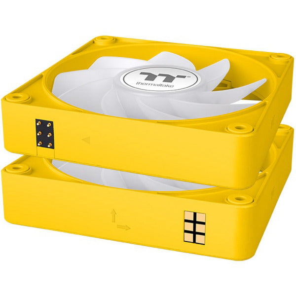 Load image into Gallery viewer, Thermaltake ct120 ex reverse argb sync pc cooling fan bumblebee (3-fan pack) case fans (geel, 3 stuks, 120 x 120 x 25 mm, pwm)
