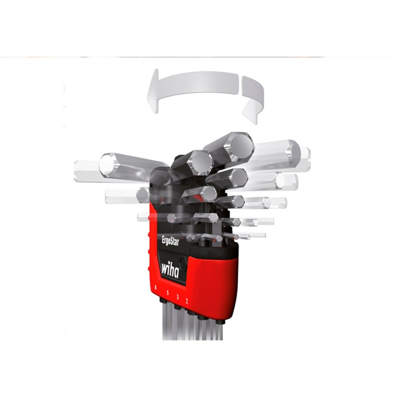 Load image into Gallery viewer, Wiha stiftsleutelset in ergostar houder, 10-delig
