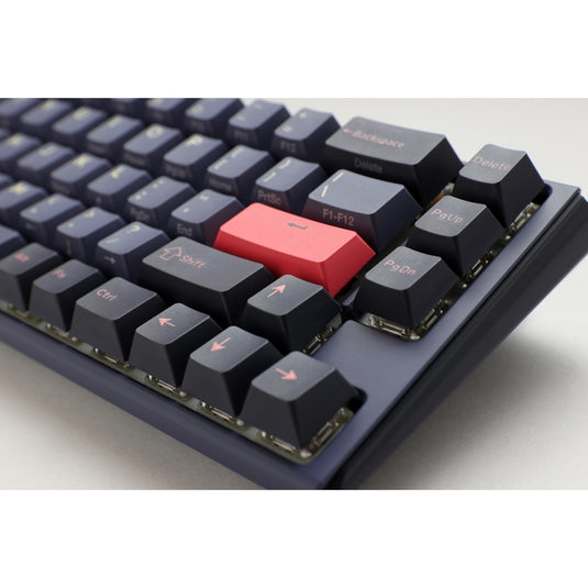 Ducky one 3 cosmic blue sf rgb mechanisch toetsenbord (donkerblauw, us lay-out (qwerty), cherry mx speed silver, 65%, rgb leds, double-shot pbt, hot-swappable, quack mechanics)