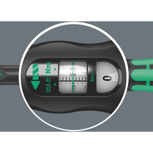Wera click-torque c 3 push r l instelbare draaimomentsleutel (zwart groen, 40-200 nm)