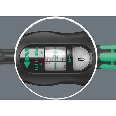 Wera click-torque c 3 push r l instelbare draaimomentsleutel (zwart groen, 40-200 nm)