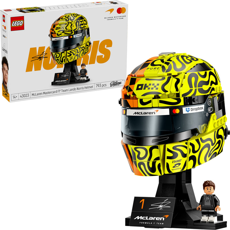 Afbeelding laden in galerijviewer, Lego editions mclaren mastercard f1 team helm van lando norris bouwpakket voor kinderen 43023
