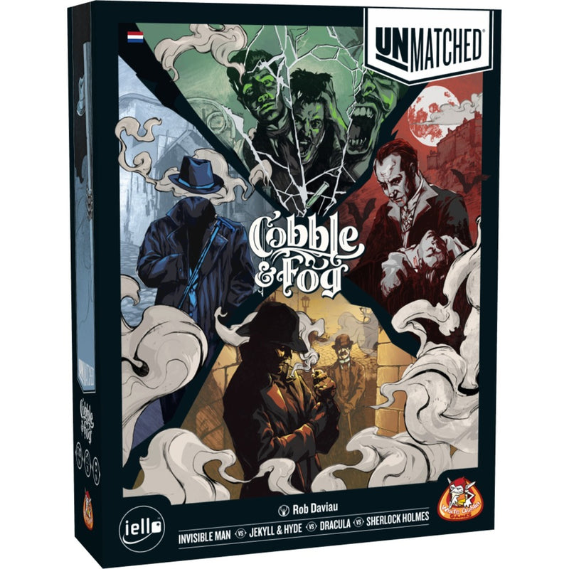 Load image into Gallery viewer, White goblin games unmatched: cobble fog bordspel (nederlands, 2 - 4 spelers, 20 minuten, vanaf 10 jaar)
