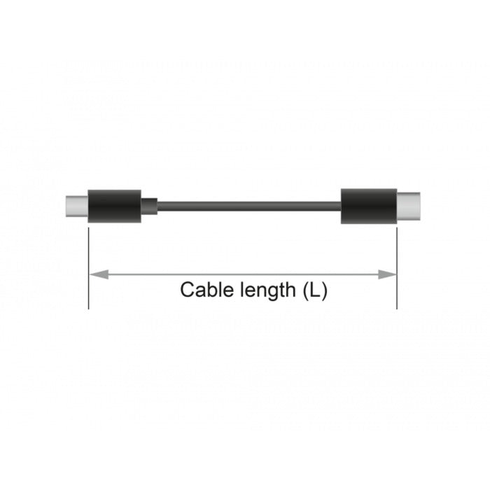 Load image into Gallery viewer, Delock usb-c verlengkabel (zwart, 2 meter)
