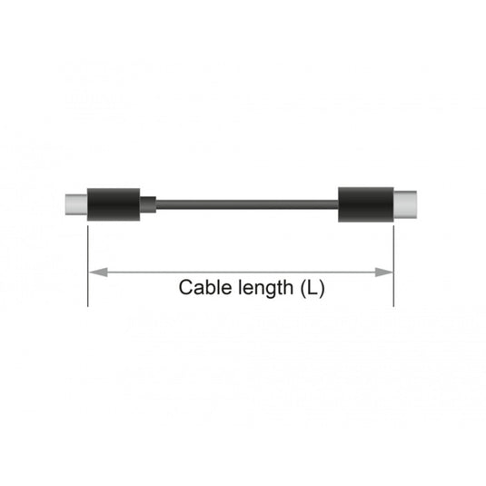Delock usb-c verlengkabel (zwart, 2 meter)