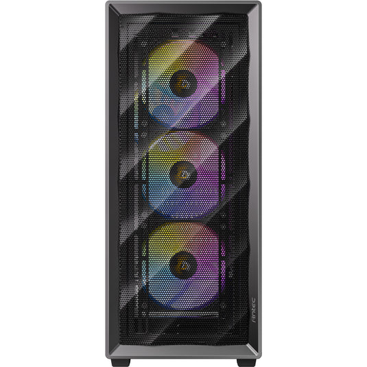 Antec ax85 argb midi tower behuizing (zwart | 2x usb-a | tempered glass)