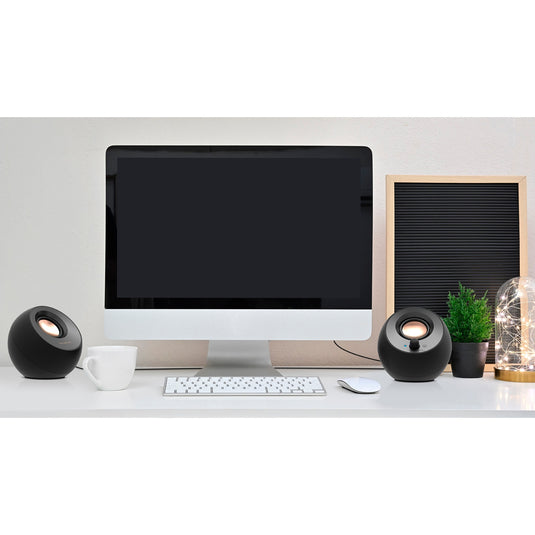 Creative pebble v3 pc-luidspreker (zwart, bluetooth, usb-c, aux)
