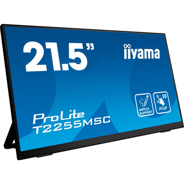 Iiyama prolite t2255msc-b1 21.5 monitor (zwart, hdmi, displayport, 2x usb-a)