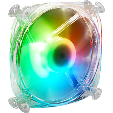 Sharkoon shark disc rgb case fan (transparant, 120 x 120 x 25 mm)