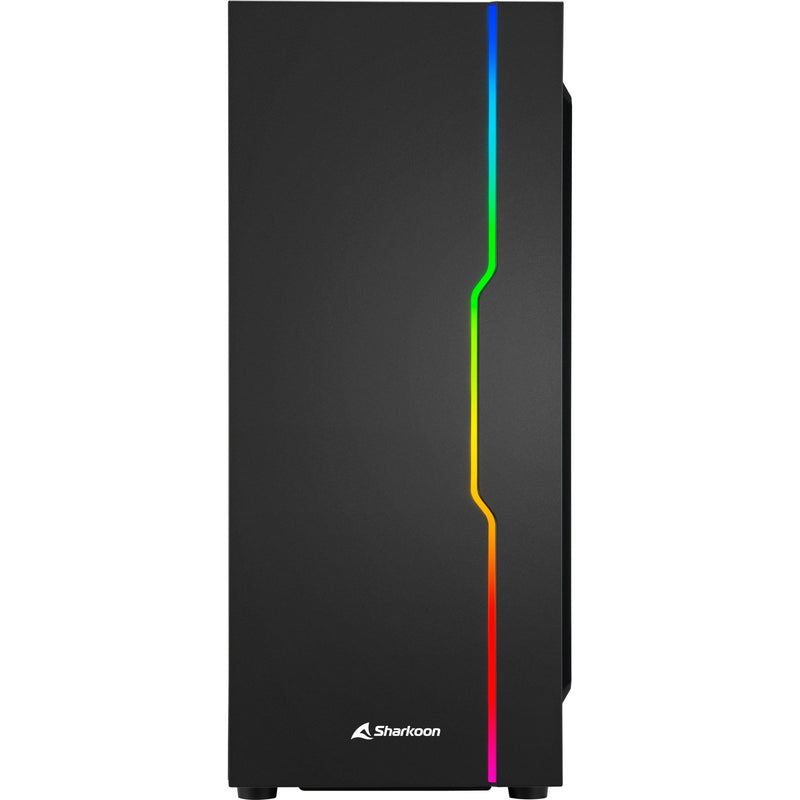 Load image into Gallery viewer, Sharkoon rgb slider midi tower behuizing (zwart | 3x usb-a | rgb | tempered glass)
