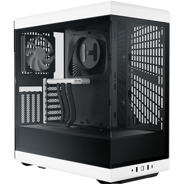 Hyte y40 midi tower behuizing (wit zwart | 2x usb-a | 1x usb-c | tempered glass)