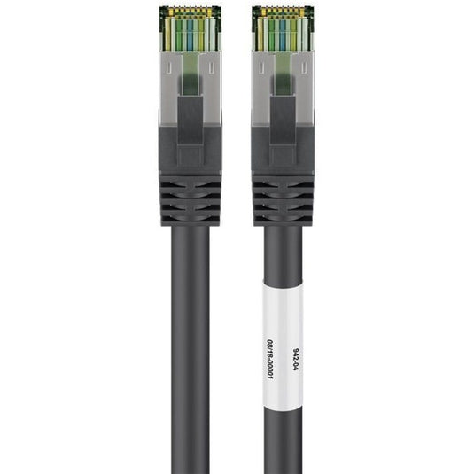 Goobay patchkabel cat.8.1 s ftp (zwart, 0,25 meter)