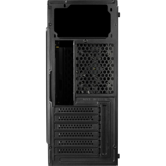 Aerocool streak midi tower behuizing (zwart | 3x usb-a | rgb | window)