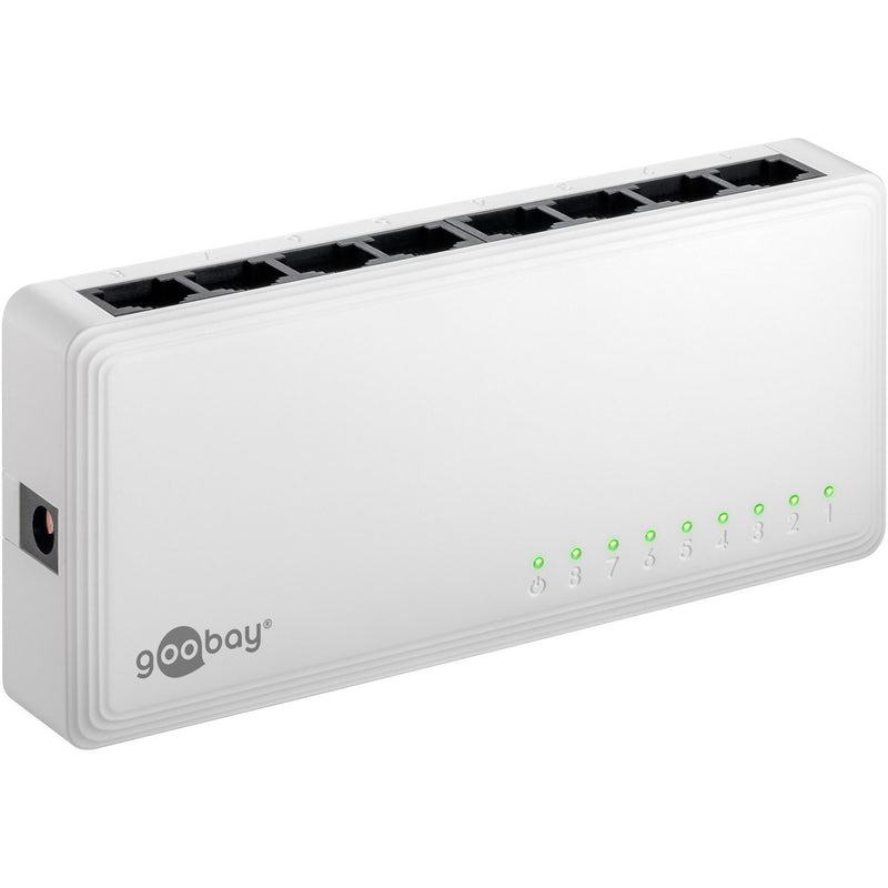 Load image into Gallery viewer, Goobay 8-poort gigabit ethernet switch (wit)
