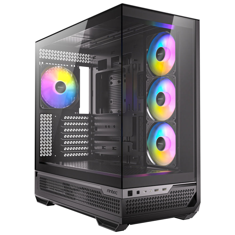 Load image into Gallery viewer, Antec c7 argb midi tower behuizing (zwart | 2x usb-a | 1x usb-c | tempered glass)
