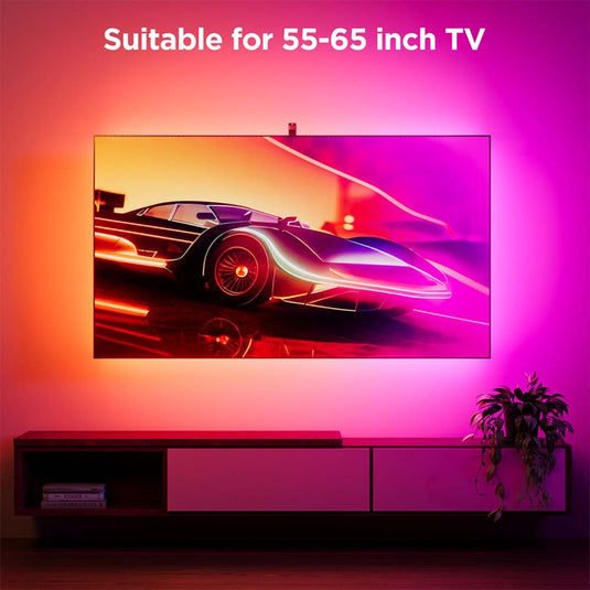Govee envisual smart tv backlight 3s ledstrip (2.4ghz wifi, bluetooth, voor 55 - 65 inch tv's)