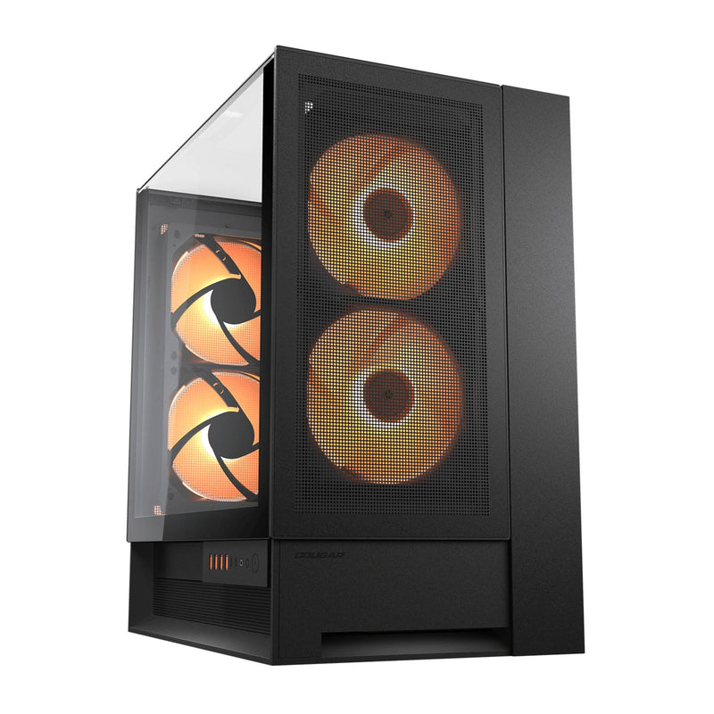 Load image into Gallery viewer, Cougar omnyx midi tower behuizing (zwart | 4x usb-a | 2x usb-c | tempered glass)

