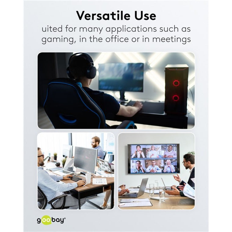 Load image into Gallery viewer, Goobay netwerkadapter usb-c 3.2 gen1 naar rj-45 (zwart zilver, 2 meter)
