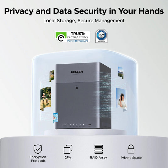 Ugreen nasync dh4300 plus (grijs, 1x 2,5gbe, hdmi, usb-c)