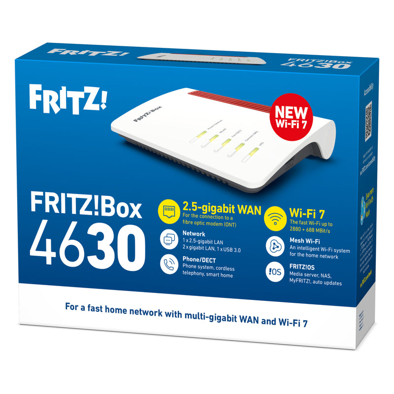 Load image into Gallery viewer, Fritz! box 4630 edition international router (wit rood, mesh wi-fi, 2.5 gbit s)
