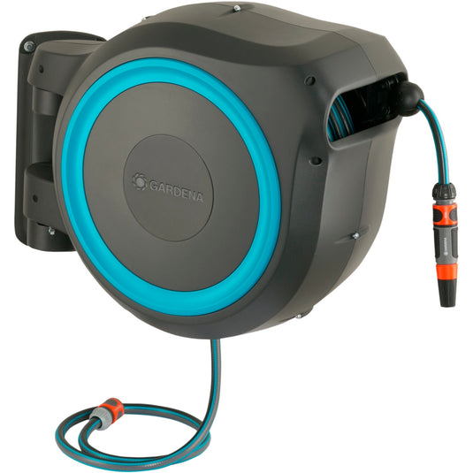 Gardena wandslangenbox rollup m l slanghaspel (grijs turquoise, 18620-20, 25 m)