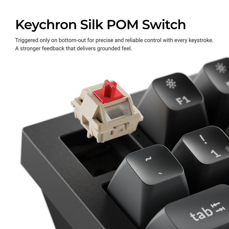 Load image into Gallery viewer, Keychron q1 ultra-m3 8k wireless custom mechanical keyboard (zwart, us lay-out (qwerty), silk pom brown, 75%, rgb, hot swap, 8k, 2.4 ghz | bluetooth 5.2 | usb-c)
