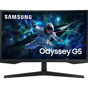 Samsung odyssey g5 g55c 27 curved gaming monitor (zwart, 1x displayport, 1x hdmi, 165 hz)
