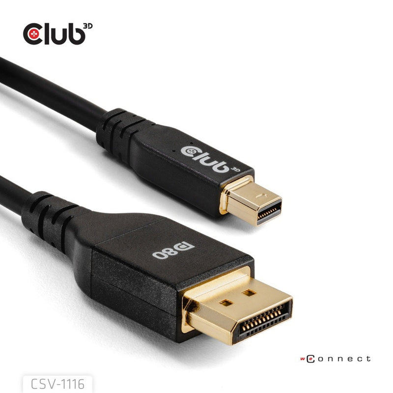 Afbeelding laden in galerijviewer, Club 3d minidisplayport naar displayport dp80 bidirectioneel adapter (zwart, 1 meter, vesa-gecertificeerd)
