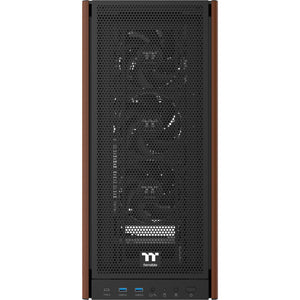 Thermaltake s370 ws midi tower behuizing (zwart | 2x usb-a | 1x usb-c | tempered glass)