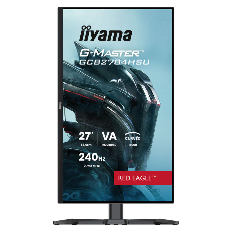 Load image into Gallery viewer, Iiyama g-master red eagle gcb2784hsu-b1 27 curved gaming monitor (zwart, 2x hdmi, 1x displayport, usb, audio, amd free-sync, 240 hz)
