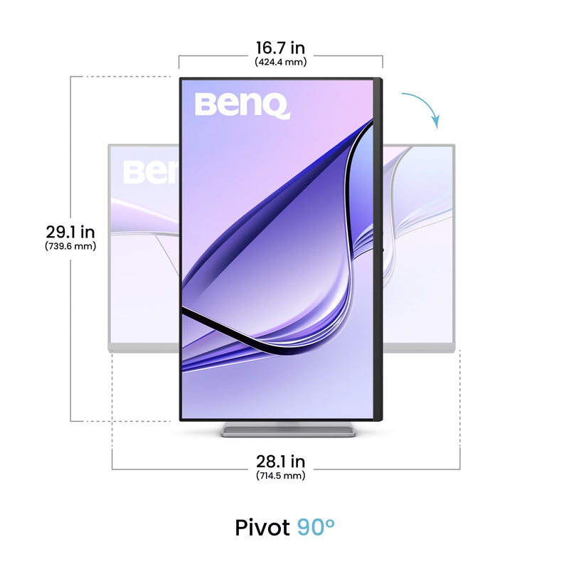 Load image into Gallery viewer, Benq ma270up voor macbook 27 4k uhd monitor (zilver, hdmi, usb-a, usb-c, audio)
