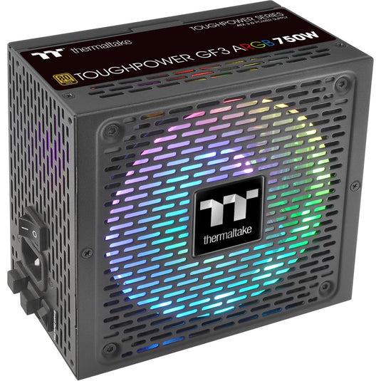 Thermaltake toughpower gf3 argb gen 5 eu modulaire 750 watt voeding (zwart, 4x pcie)