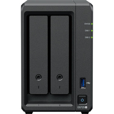 Synology diskstation ds725+ nas (zwart, 2x lan, usb-a 3.2 (5 gbit s))