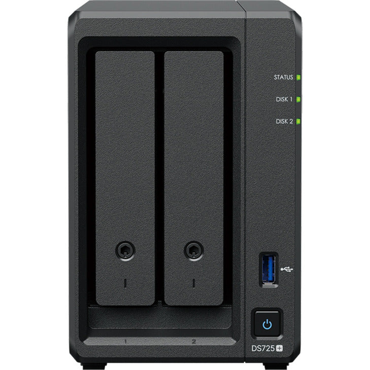 Load image into Gallery viewer, Synology diskstation ds725+ nas (zwart, 2x lan, usb-a 3.2 (5 gbit s))
