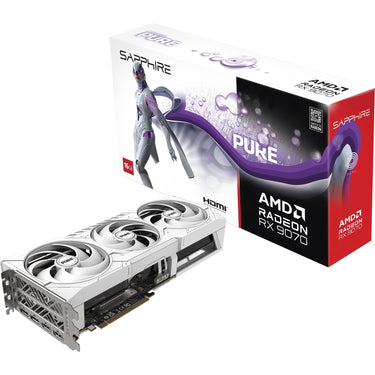 Sapphire radeon rx 9070 pure oc grafische kaart (wit, 2x displayport, 2x hdmi, rdna4)