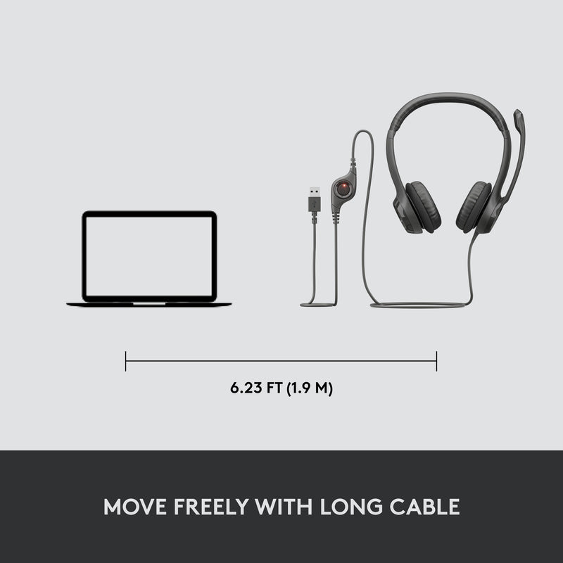 Load image into Gallery viewer, Logitech usb headset h390 on-ear (zwart, retail)
