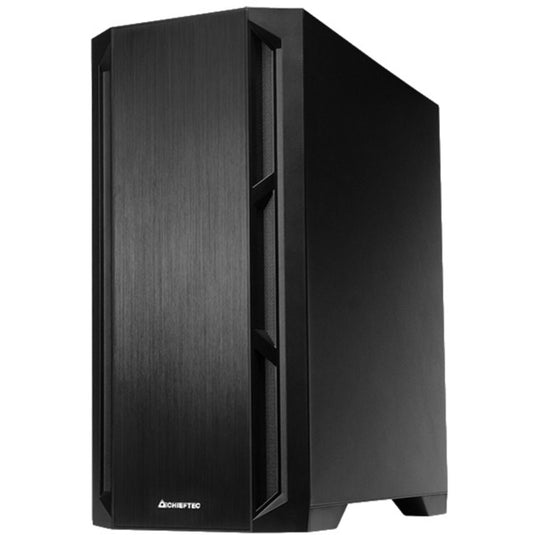Chieftec apex q midi tower behuizing (zwart | 2x usb-a | 1x usb-c)