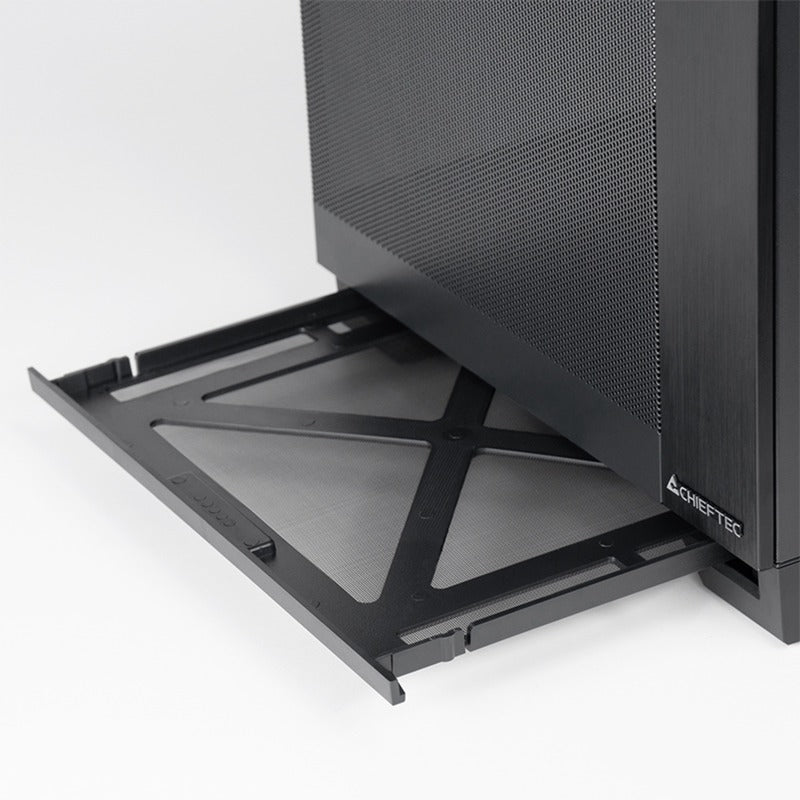 Load image into Gallery viewer, Chieftec visio air midi tower behuizing (zwart | 2x usb-a | 1x usb-c | tempered glass)

