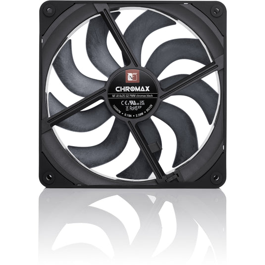 Noctua nf-a14x25 g2 pwm chromax.black case fan (zwart, 140 x 140 x 25 mm)