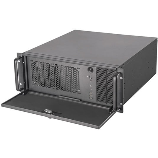 Silverstone rm42-502 rack behuizing (zwart | 2x usb-a 3.2 (5 gbit s) | 1x usb-c 3.2 (5 gbit s) | 2x audio)