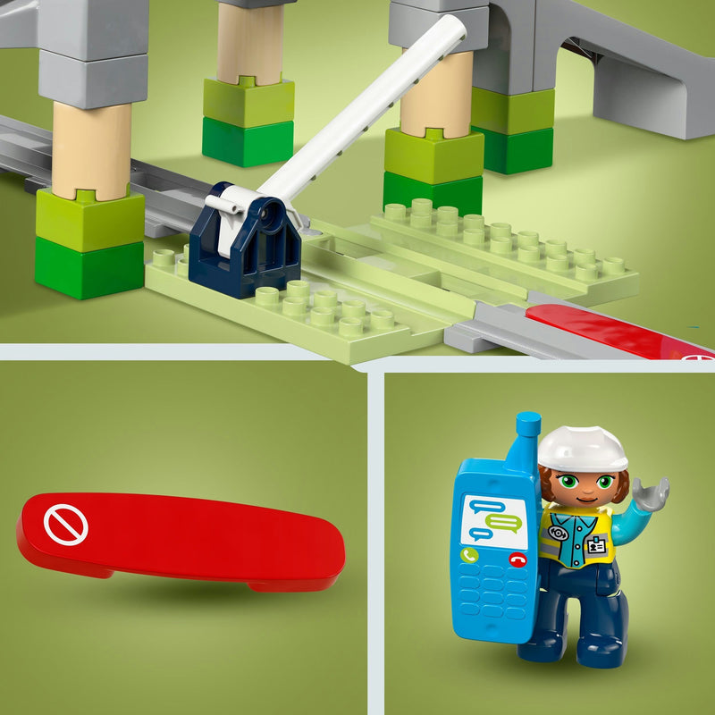 Load image into Gallery viewer, Lego duplo town 10426 treinbrug en rails uitbreidingsset
