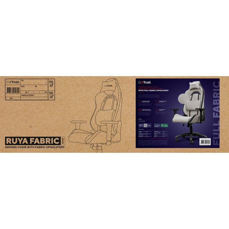 Load image into Gallery viewer, Trust gxt 723b ruya comfortabele stoffen gamingstoel
