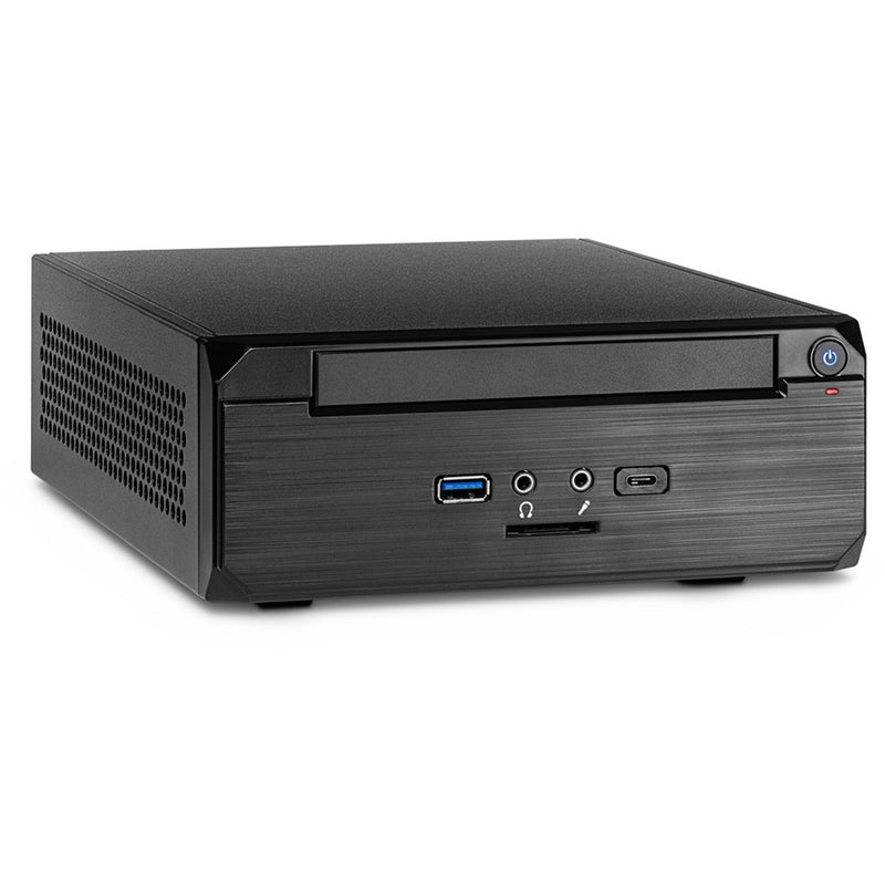 Load image into Gallery viewer, Inter-tech itx mw-02 ii htpc behuizing (zwart | 1x usb-a | 1x usb-c)
