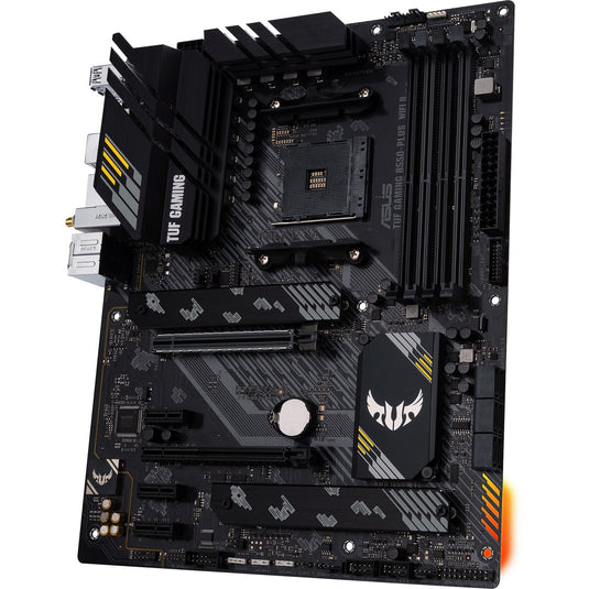 Asus tuf gaming b550-plus wifi ii socket am4 moederbord (zwart, raid, gb-lan, wi-fi 6, bt, sound, atx)