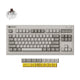 Keychron r3-m3 qmk wireless mechanical keyboard (grijs, us lay-out (qwerty), super brown, 80% (tkl), rgb, cherry pbt, hot swap, 2.4 ghz bluetooth 5.3 usb-c)