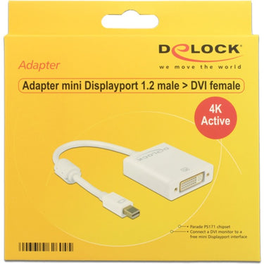 Delock mini displayport > dvi adapter (wit, 0,2 meter, 4k)
