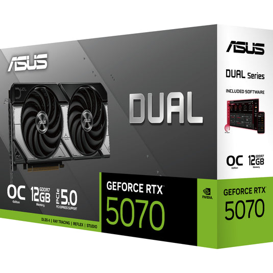 Asus dual geforce rtx 5070 oc grafische kaart (3x displayport, 1x hdmi)