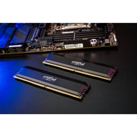 Crucial 32 gb ddr5-6000 (2x 16 gb) dual-kit werkgeheugen (zwart, cp2k16g60c36u5b, pro oc, xmp 3.0, expo)
