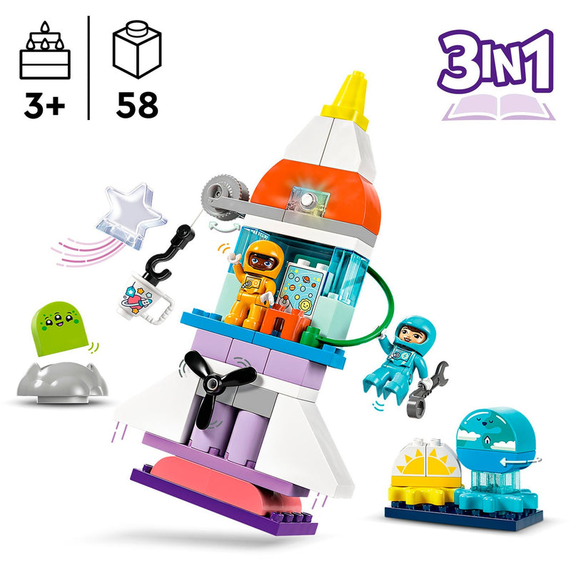 Load image into Gallery viewer, Lego duplo - 3-in-1 ruimteavontuur constructiespeelgoed (10422)
