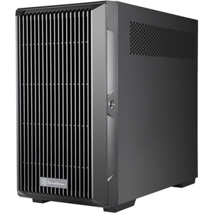 Silverstone cs382 mini tower behuizing (zwart | 2x usb-a | 1x usb-c)